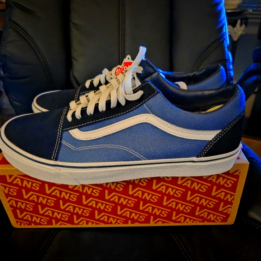 Vans Blue and White Sneakers